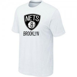 T-shirt principal de logo Brooklyn Nets NBA Big & Tall Blanc - Homme