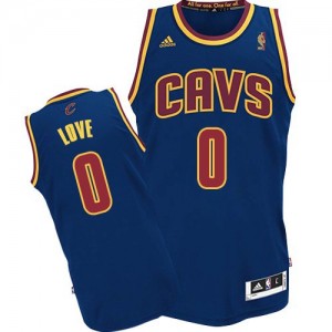 Maillot NBA Bleu marin Kevin Love #0 Cleveland Cavaliers Authentic Enfants Adidas