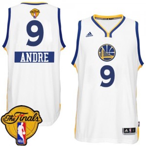 Maillot Adidas Blanc 2014-15 Christmas Day 2015 The Finals Patch Swingman Golden State Warriors - Andre Iguodala #9 - Homme