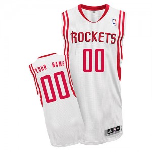 Maillot NBA Houston Rockets Personnalisé Authentic Blanc Adidas Home - Homme
