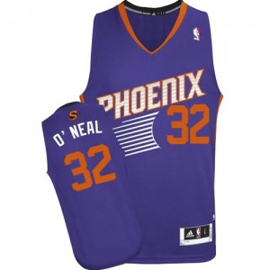 Maillot NBA Phoenix Suns #32 Shaquille O'Neal Violet Adidas Authentic Road - Homme
