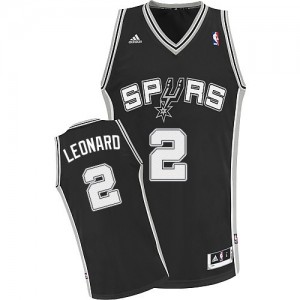 Maillot NBA Noir Kawhi Leonard #2 San Antonio Spurs Road Swingman Enfants Adidas
