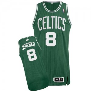 Maillot Authentic Boston Celtics NBA Road Vert (No Blanc) - #8 Jonas Jerebko - Homme