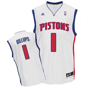 Maillot Adidas Blanc Home Swingman Detroit Pistons - Chauncey Billups #1 - Homme