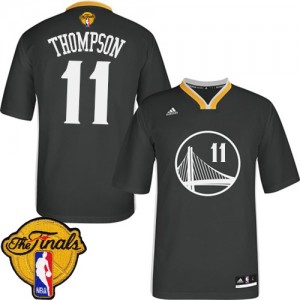 Maillot Authentic Golden State Warriors NBA Alternate 2015 The Finals Patch Noir - #11 Klay Thompson - Femme
