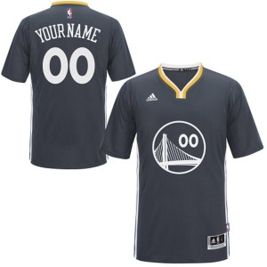 Maillot Adidas Noir Alternate Golden State Warriors - Swingman Personnalisé - Homme
