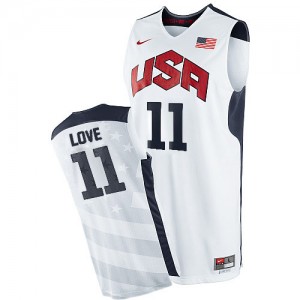 Team USA #11 Nike 2012 Olympics Blanc Swingman Maillot d'équipe de NBA Promotions - Kevin Love pour Homme