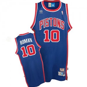 Maillot Adidas Bleu Throwback Authentic Detroit Pistons - Dennis Rodman #10 - Homme
