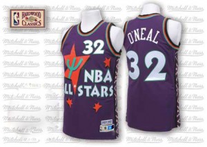 Maillot NBA Orlando Magic #32 Shaquille O'Neal Violet Adidas Swingman Throwback 1995 All Star - Homme