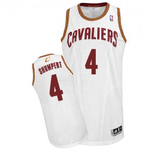 Maillot NBA Blanc Iman Shumpert #4 Cleveland Cavaliers Home Authentic Homme Adidas