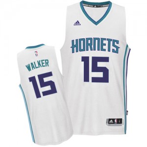 Maillot Adidas Blanc Home Authentic Charlotte Hornets - Kemba Walker #15 - Homme