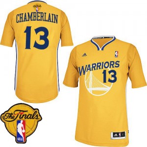 Maillot NBA Swingman Wilt Chamberlain #13 Golden State Warriors Alternate 2015 The Finals Patch Or - Homme