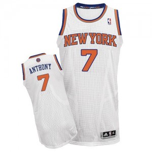 Maillot NBA Blanc Carmelo Anthony #7 New York Knicks Home Authentic Enfants Adidas