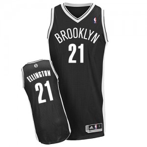 Maillot NBA Brooklyn Nets #21 Wayne Ellington Noir Adidas Authentic Road - Homme