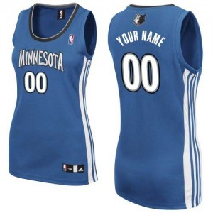 Maillot NBA Minnesota Timberwolves Personnalisé Authentic Slate Blue Adidas Road - Femme