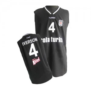 Maillot Adidas Noir Authentic Philadelphia 76ers - Allen Iverson #4 - Homme