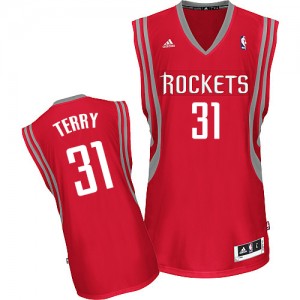 Maillot NBA Rouge Jason Terry #31 Houston Rockets Road Swingman Homme Adidas