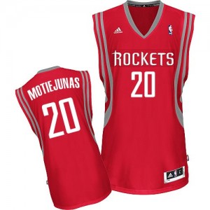Maillot NBA Houston Rockets #20 Donatas Motiejunas Rouge Adidas Swingman Road - Homme