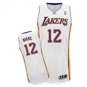 Los Angeles Lakers #12 Adidas Alternate Blanc Authentic Maillot d'équipe de NBA pour pas cher - Vlade Divac pour Homme