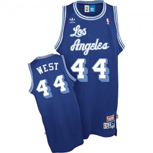 Maillot NBA Swingman Jerry West #44 Los Angeles Lakers Throwback Bleu - Homme