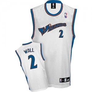Maillot NBA Blanc John Wall #2 Washington Wizards Authentic Homme Adidas