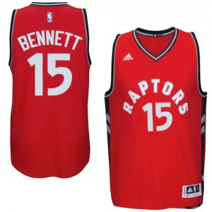 Maillot NBA Toronto Raptors #15 Anthony Bennett Rouge Adidas Authentic climacool - Homme