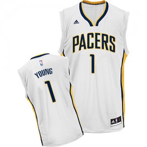 Indiana Pacers #1 Adidas Home Blanc Swingman Maillot d'équipe de NBA prix d'usine en ligne - Joseph Young pour Homme