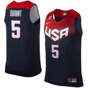 Maillot NBA Bleu marin Kevin Durant #5 Team USA 2014 Dream Team Authentic Homme Nike