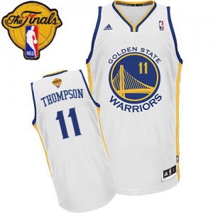 Maillot Swingman Golden State Warriors NBA Home 2015 The Finals Patch Blanc - #11 Klay Thompson - Homme