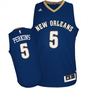 Maillot NBA Authentic Kendrick Perkins #5 New Orleans Pelicans Road Bleu marin - Homme