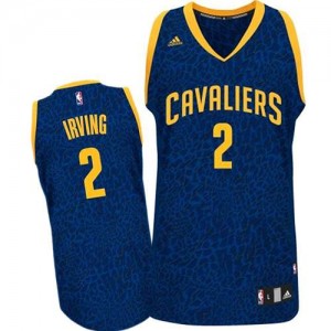 Cleveland Cavaliers Kyrie Irving #2 Crazy Light Authentic Maillot d'équipe de NBA - Bleu pour Homme