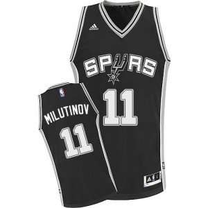 Maillot NBA Swingman Nikola Milutinov #11 San Antonio Spurs Road Noir - Homme