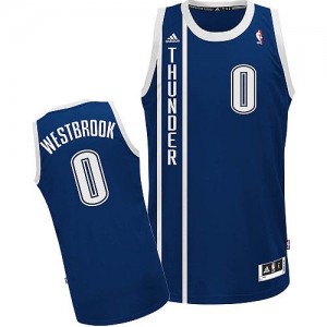 Oklahoma City Thunder Russell Westbrook #0 Alternate Swingman Maillot d'équipe de NBA - Bleu marin pour Homme