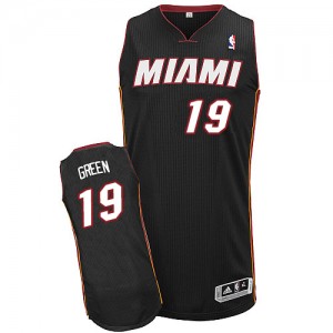 Miami Heat Gerald Green #19 Road Authentic Maillot d'équipe de NBA - Noir pour Femme