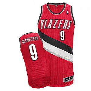 Portland Trail Blazers #9 Adidas Alternate Rouge Authentic Maillot d'équipe de NBA préférentiel - Gerald Henderson pour Homme