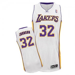 Maillot Adidas Blanc Alternate Authentic Los Angeles Lakers - Magic Johnson #32 - Enfants