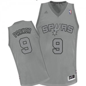 Maillot Swingman San Antonio Spurs NBA Big Color Fashion Gris - #9 Tony Parker - Homme