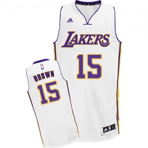 Maillot NBA Blanc Jabari Brown #15 Los Angeles Lakers Alternate Swingman Homme Adidas