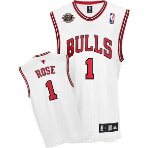 Maillot Swingman Chicago Bulls NBA Home 20TH Anniversary Blanc - #1 Derrick Rose - Homme