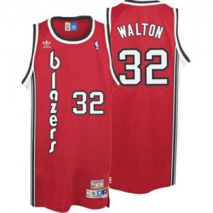 Maillot Adidas Rouge Throwback Authentic Portland Trail Blazers - Bill Walton #32 - Homme