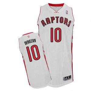 Maillot NBA Toronto Raptors #10 DeMar DeRozan Blanc Adidas Authentic Home - Homme
