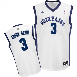 Maillot NBA Blanc Shareef Abdur-Rahim #3 Memphis Grizzlies Home Swingman Homme Adidas