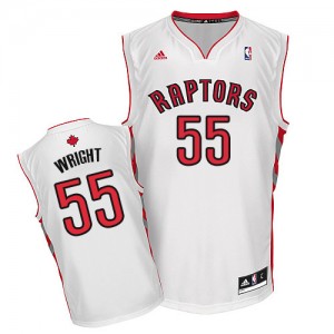 Maillot NBA Blanc Delon Wright #55 Toronto Raptors Home Swingman Homme Adidas