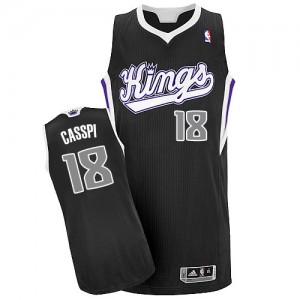 Maillot NBA Authentic Omri Casspi #18 Sacramento Kings Alternate Noir - Homme