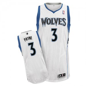 Maillot NBA Minnesota Timberwolves #3 Adreian Payne Blanc Adidas Authentic Home - Homme