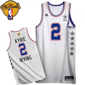 Maillot NBA Swingman Kyrie Irving #2 Cleveland Cavaliers 2015 All Star 2015 The Finals Patch Blanc - Homme