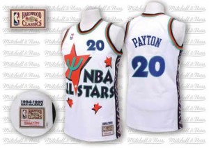 Maillot NBA Oklahoma City Thunder #20 Gary Payton Blanc Adidas Swingman Throwback 1995 All Star - Homme