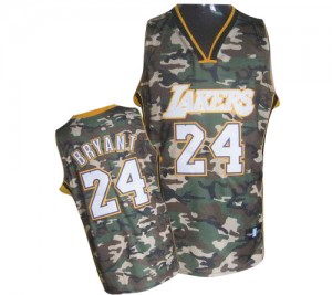 Los Angeles Lakers #24 Adidas Stealth Collection Camo Authentic Maillot d'équipe de NBA Vente pas cher - Kobe Bryant pour Homme