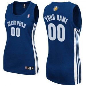 Maillot NBA Bleu marin Authentic Personnalisé Memphis Grizzlies Road Femme Adidas
