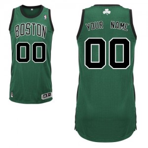 Maillot NBA Authentic Personnalisé Boston Celtics Alternate Vert (No. noir) - Enfants